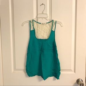 Lace back sleeveless top